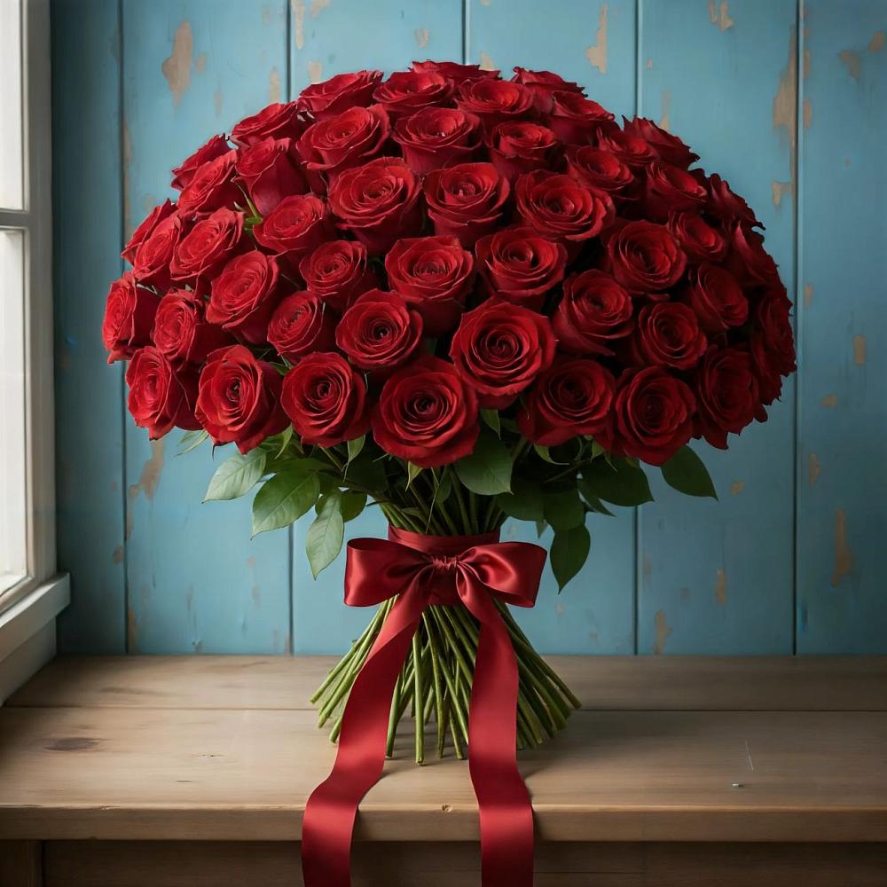 Букет Красные розы Блэк Меджик в Чебургольской