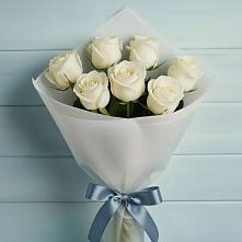 Букет 7 Белых роз Эдлесс Лав #REPLACE_PRED# Чебургольской