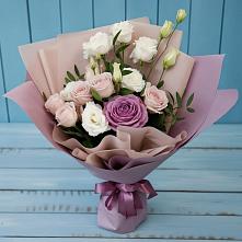 Букет цветов из:  Розы и Лизиантусы в Чебургольской