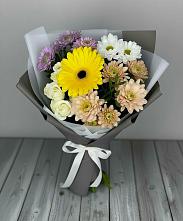 Букет цветов из:  Розы, Герберы и Хризантемы #REPLACE_PRED# Чебургольской