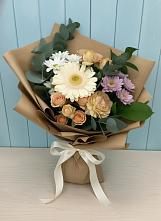 Букет цветов из:  Герберы и Хризантемы в Чебургольской