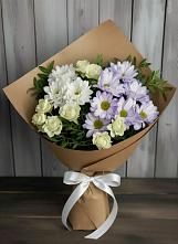 Букет цветов из:  Хризантемы и Розы в Чебургольской