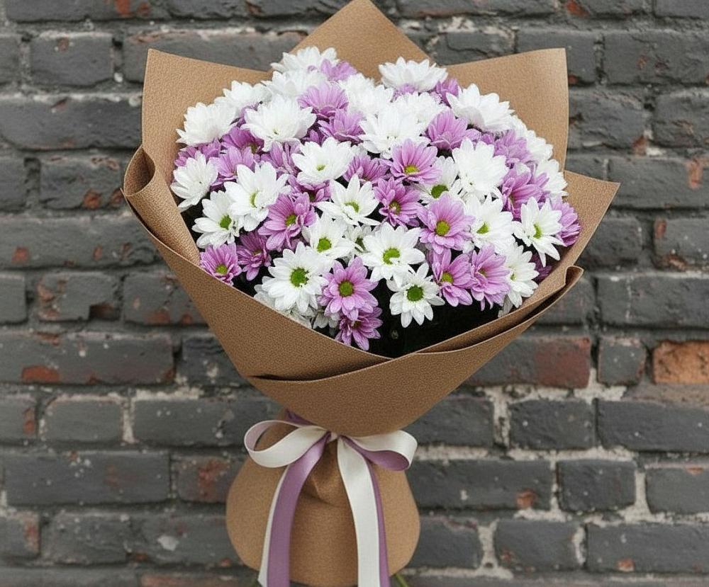 Букет цветов из: Хризантемы в Чебургольской