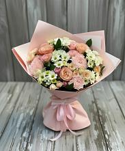 Букет цветов из:  Гвоздики, Розы и Хризантемы в Чебургольской