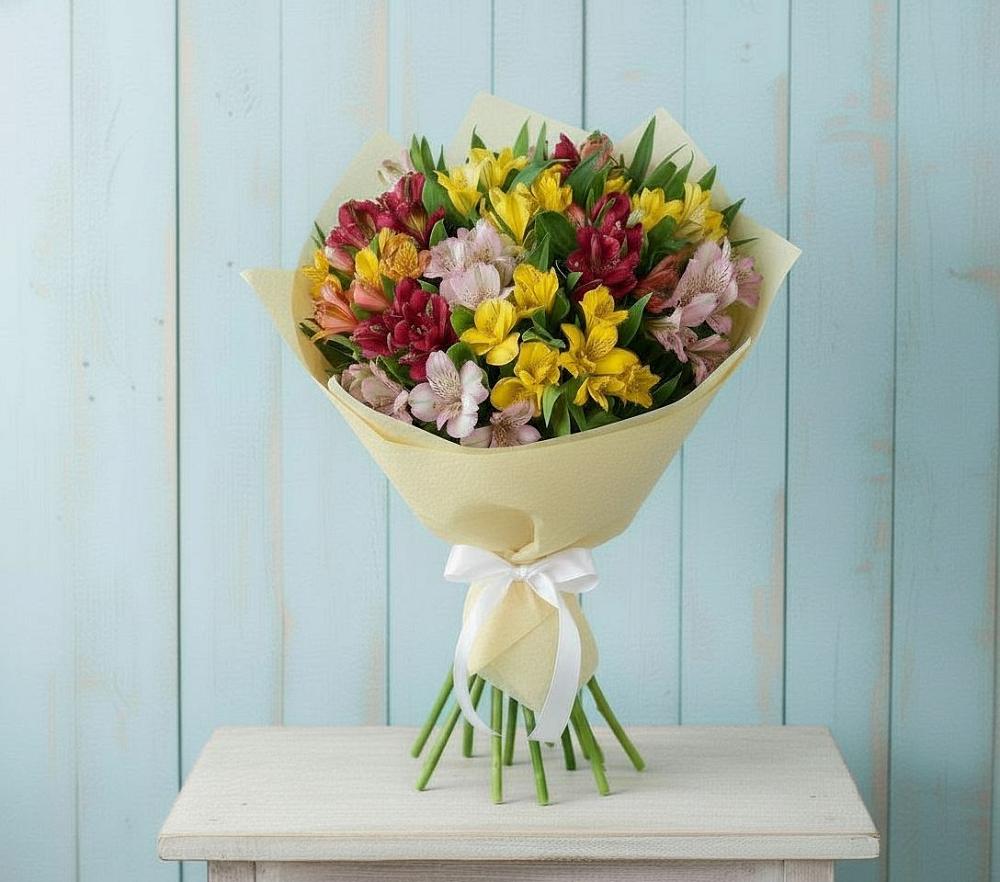 Букет цветов из: Альстромерии в Чебургольской