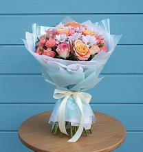 Букет цветов из:  Хризантемы и Розы в Чебургольской