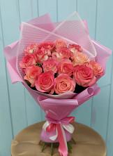 Букет 15 Розовых роз Равель в Чебургольской